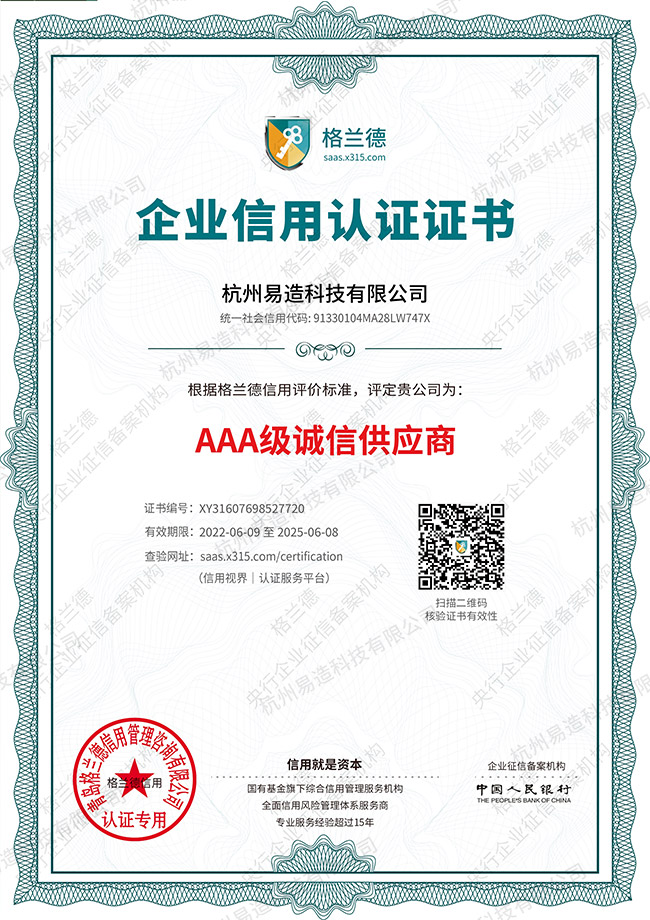 AAA級誠信供應商 AAA級誠信供應商